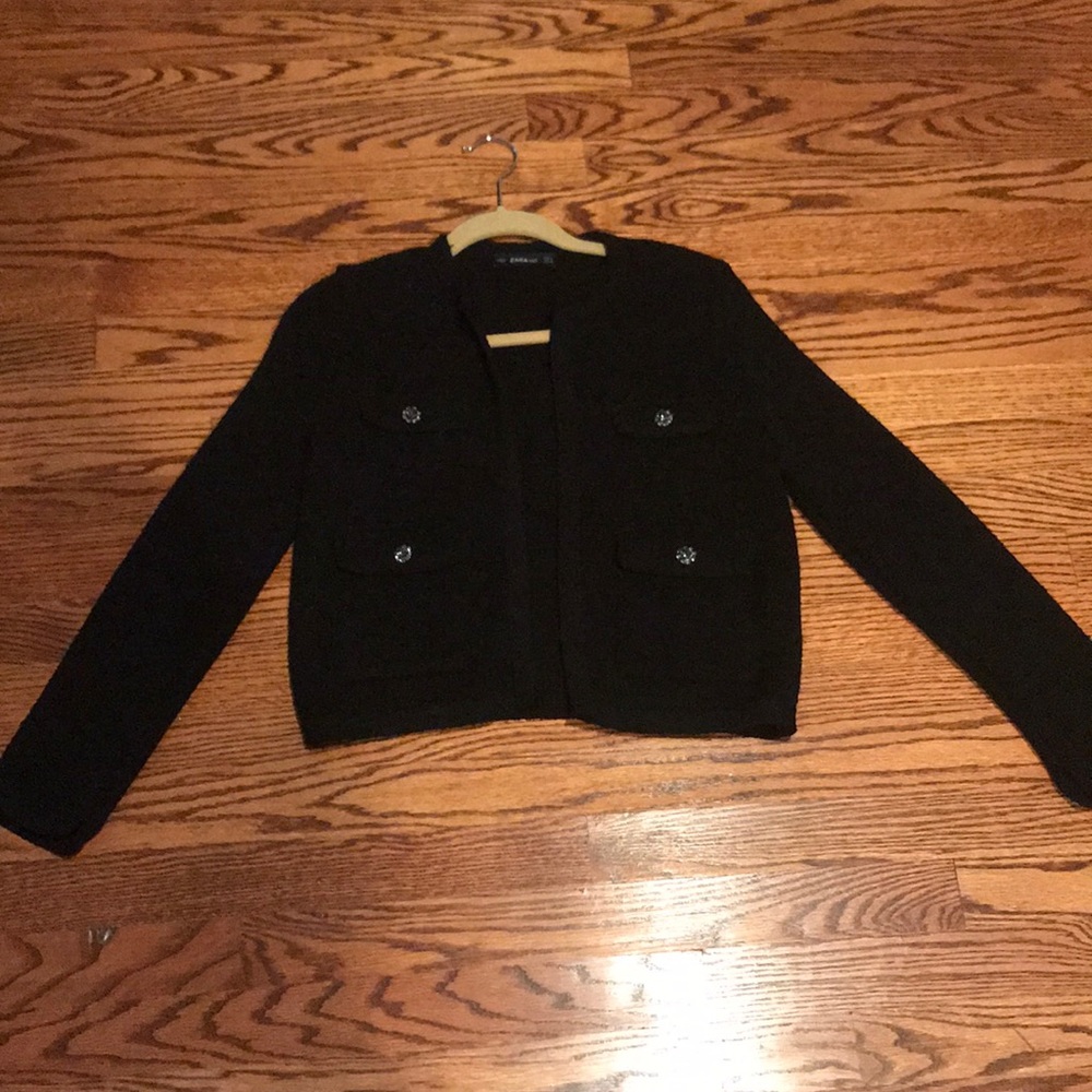 Zara Chanel style cardigan sweater